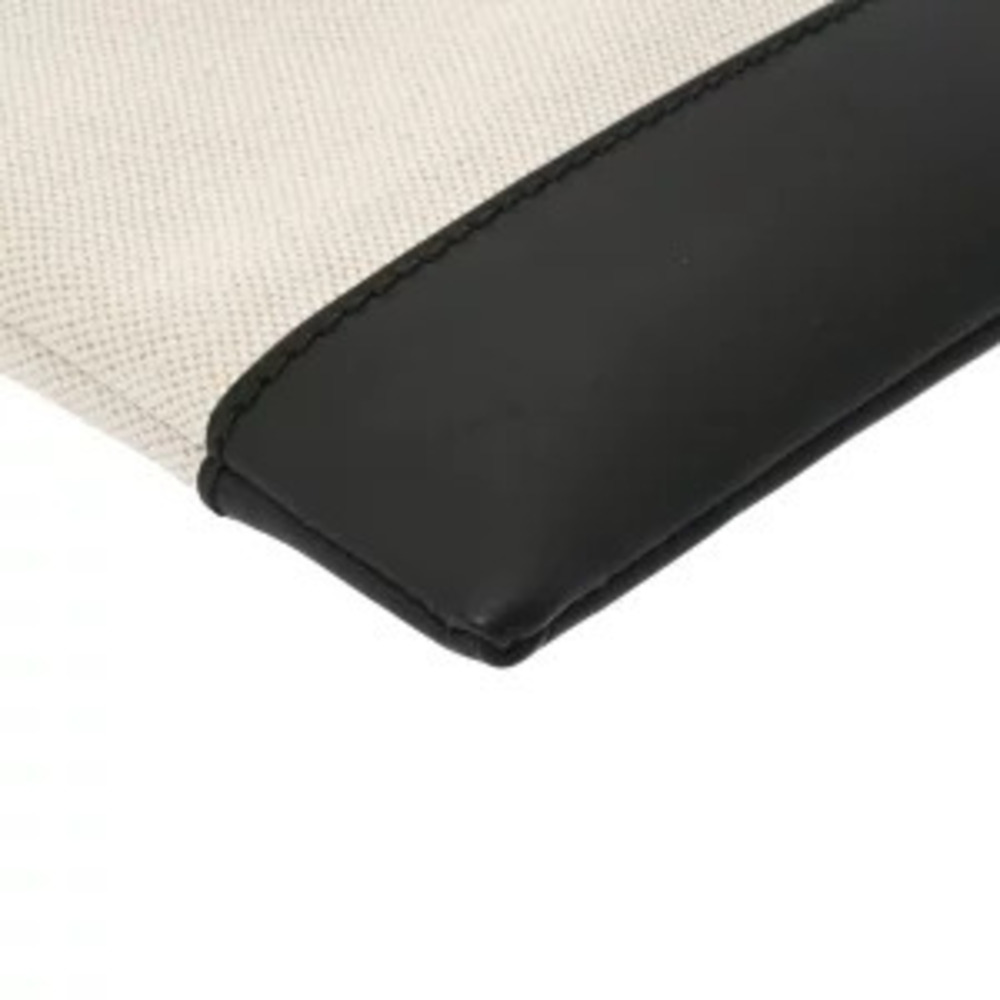Balenciaga Navy Blue Clip White Black Canvas Leather Clutch Bag - Picture 4 of 9